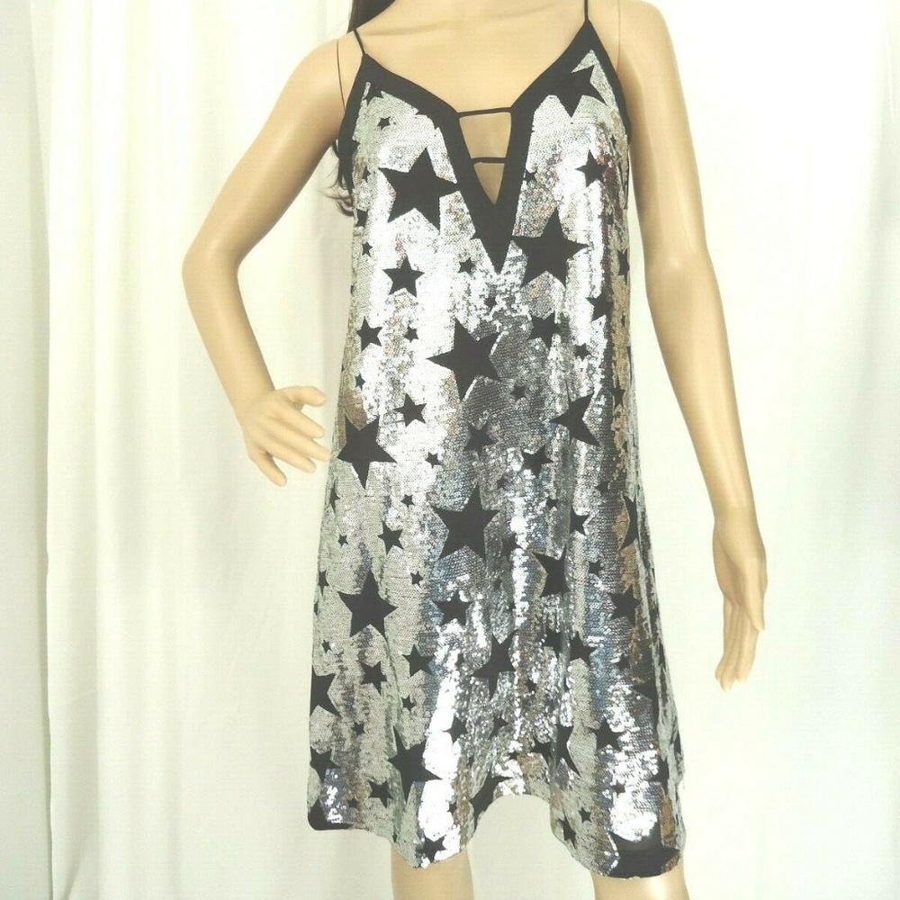 XOXO Star Sequin Evening Dress Size Medium NWT